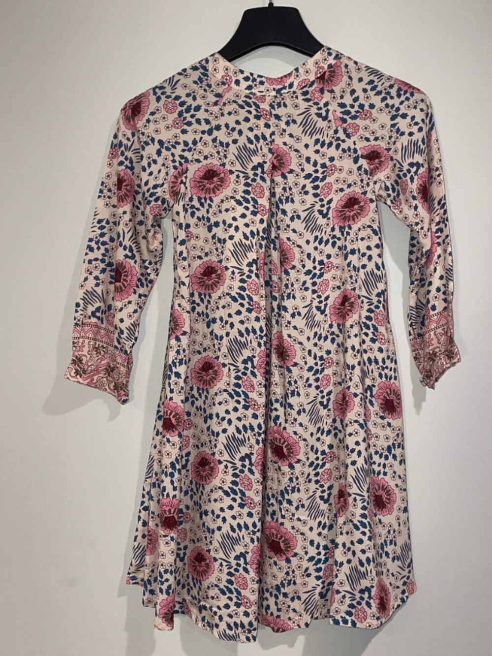 Natalie Martin Kids Floral Dress – Pink & Blue Botanical Print - Picture 2 of 4